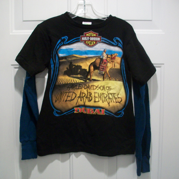 HARLEY DAVIDSON T-SHIRT SIZE 8 *NWT* LS THERMAL - Picture 1 of 2